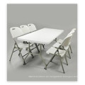 Plain White Dining Tables Camping Bankett Tisch Kunststoff einfach Klapptisch